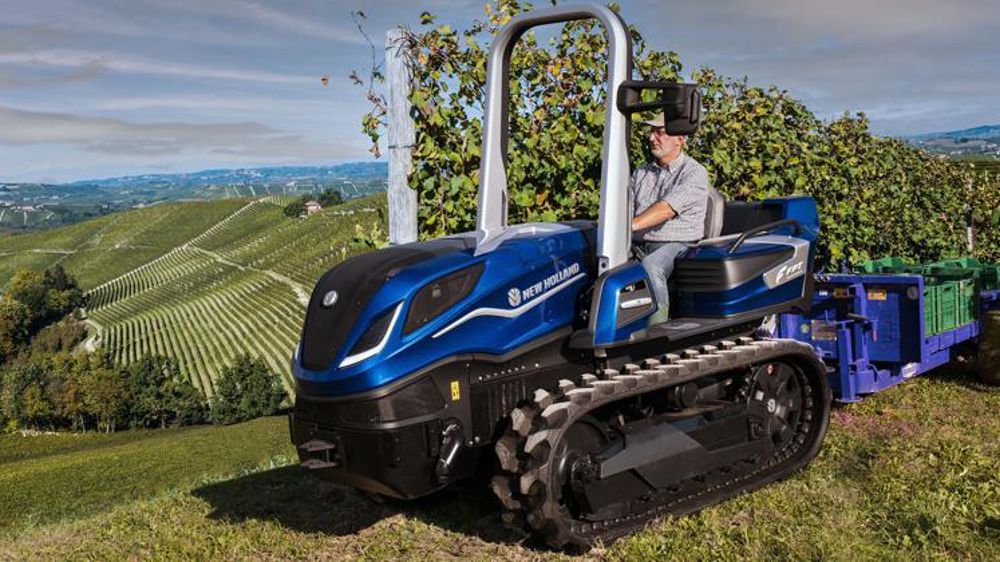 New Holland teste en Italie un tracteur doté d’un moteur au biométhane. © CNH